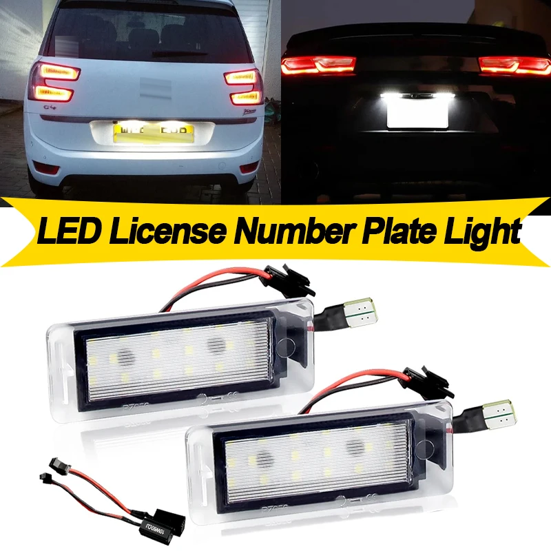 

2PCS For Opel/Vauxhall Insignia Sports Tourer 2008 2009 2010 2011 2012 2013 2014 2015 2016 LED Number License Plate Light White