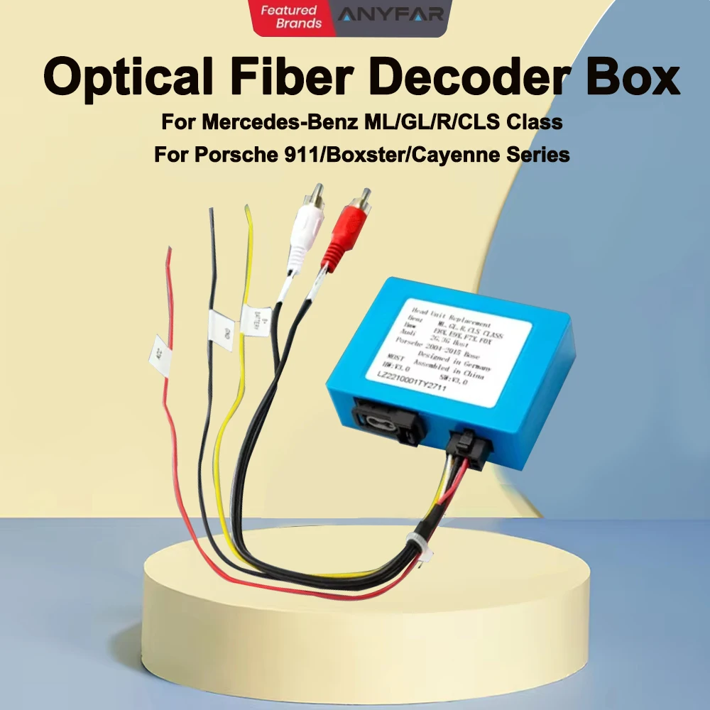 

NEW Car Stereo Radio Optical Fiber Decoder Most Box For Benz B200 ML SL SLK R350 C W203 CLK W209 W211 Class GPS Fiber optic Box