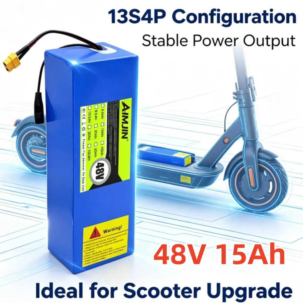 Air transportation 13S4P lithium battery 48V15AH 18650 500W-1000W batteries for various electronic and transportation equipment