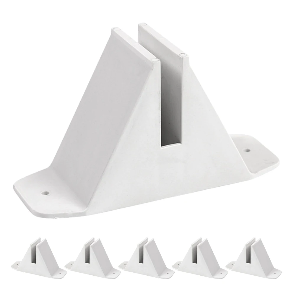 

6pcs Standing Fence Post Base Plastic Triangle Support For Garden Picket Screen Panel Room Divider Pet Gate Christmas Tree