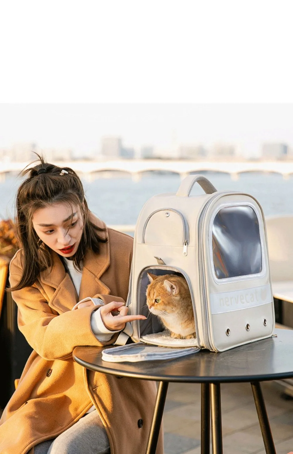 Pet Carrier Backpack Large Capacity Outside The Capsule Litter Bag Portable and Breathable Backpack for Pets Cat Carrier Bag