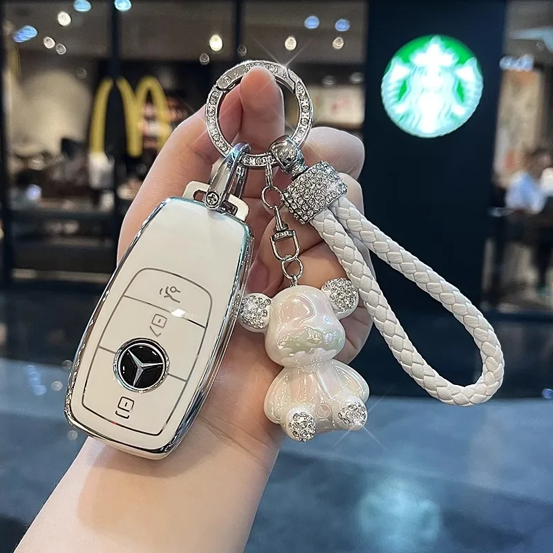 For Mercedes Benz keycase C E A B S Class GLE GLA GLB GLC GLS AMG Car key bag exquisite durable car interior car accessories