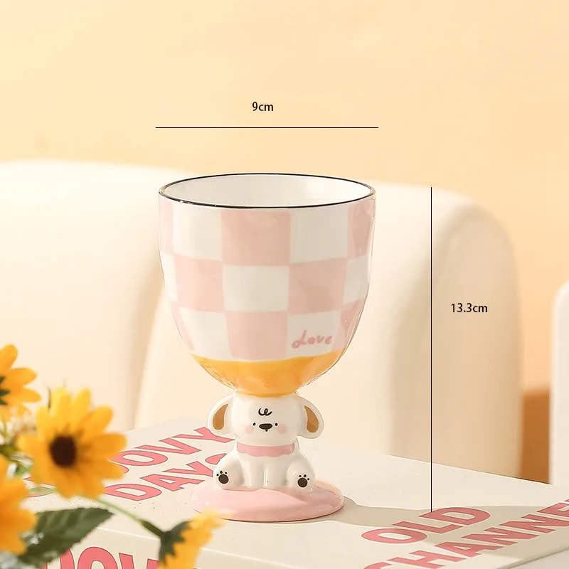 クリエイティブ子犬マグセラミックマグかわいい漫画背の高いマグアイスクリームカップ水マグコーヒーマグコーヒーカップ