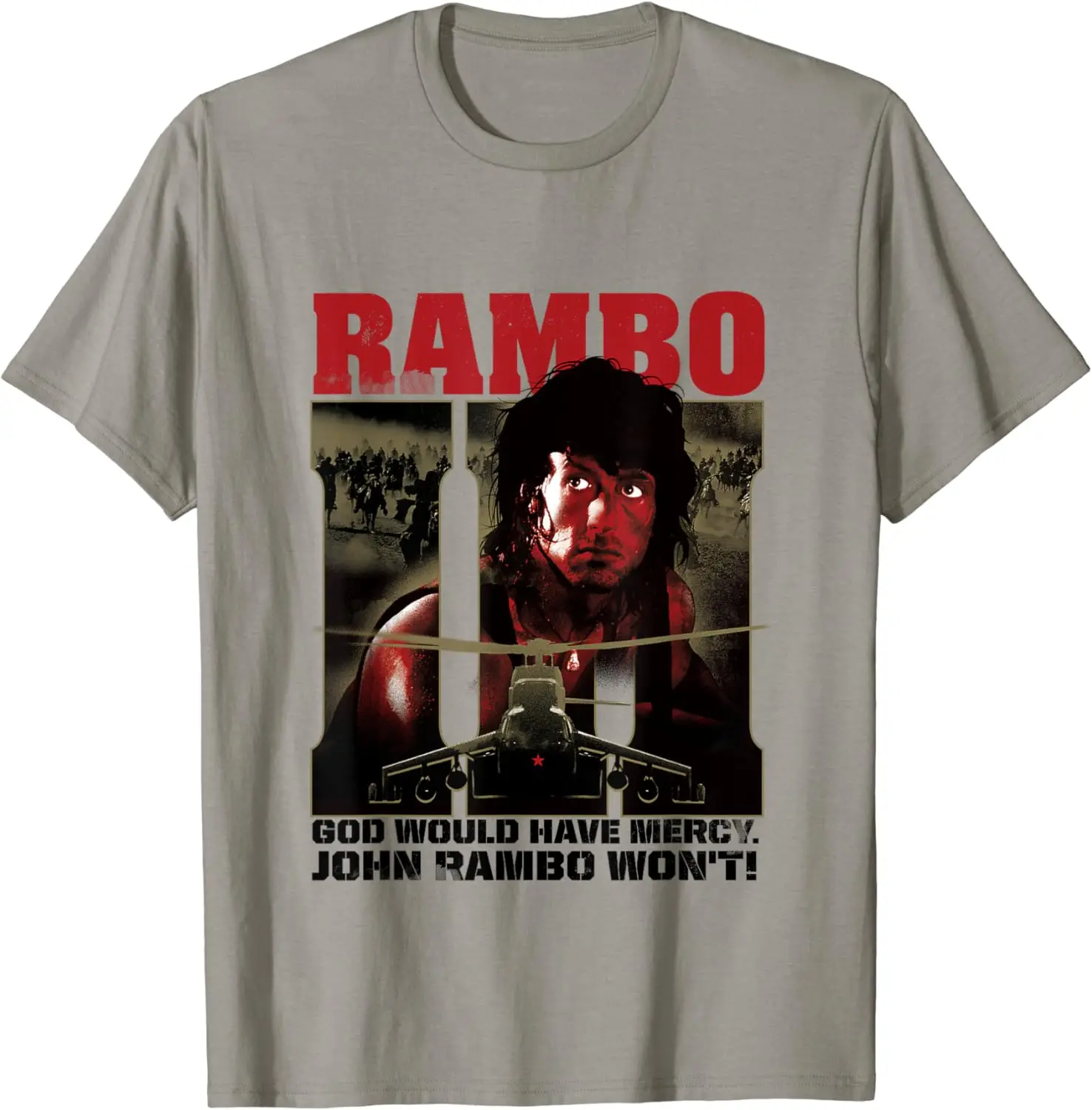 Rambo III God Would Have Mercy John Rambo Won't T-Shirt