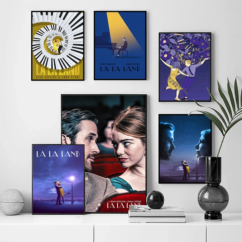 

La La Land Movie Poster City of Stars Music Artwork Canvas Painting and Prints Wall Pictures for Modern Bedroom Club Home Decor