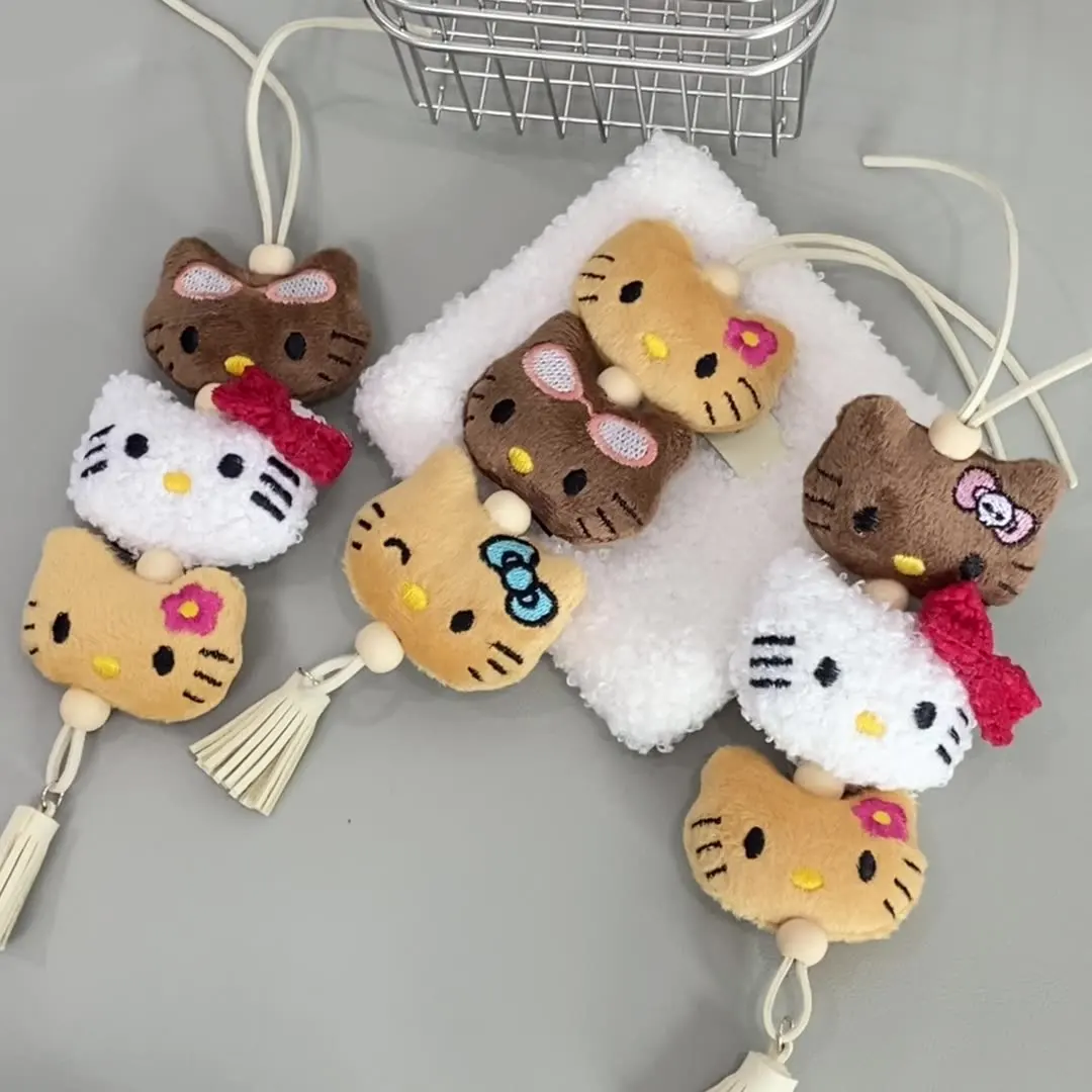 

Kitty Cat-Head Handmade Plush Bag Accessory Keyring Autumn/Winter Fashion Accessory Pendant