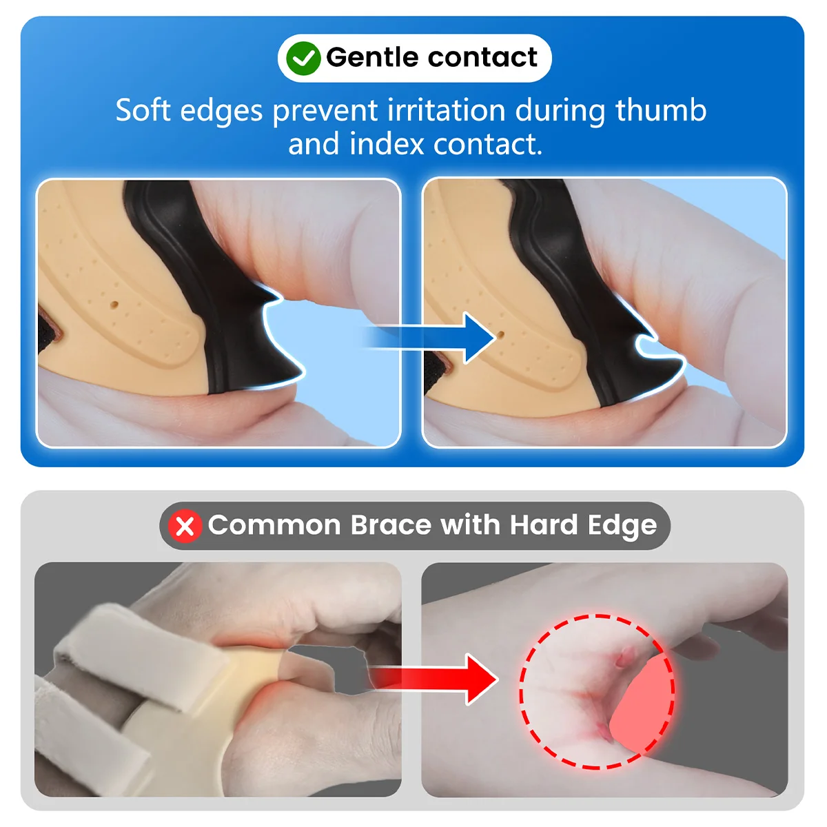 VELPEAU Thumb Splint Anti Cracking for Osteoarthritis and Arthritis CMC Thumb Brace Orthosis No restriction of Hand Movement