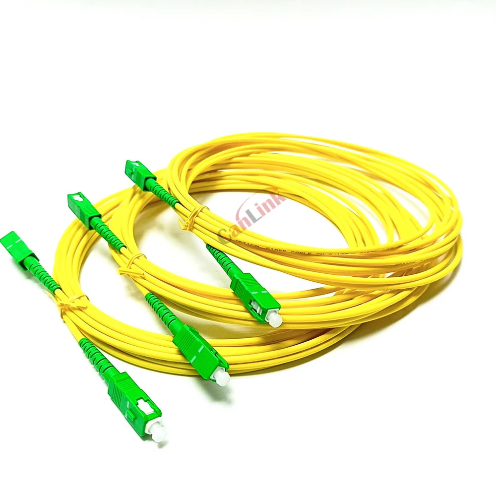 10PCS Fiber Optic SC/APC-SC/APC FTTH patch cord Single Mode Indoor Patch Cord Extension Cable 1M/2M/3M/5M jumper with adaptor - Image 3