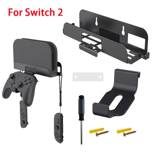 Imagen 1 del producto Soporte de Pared para Switch 2, Soporte de Almacenamiento para Consola de Juegos Switch 2, Soporte Colgante de Pared