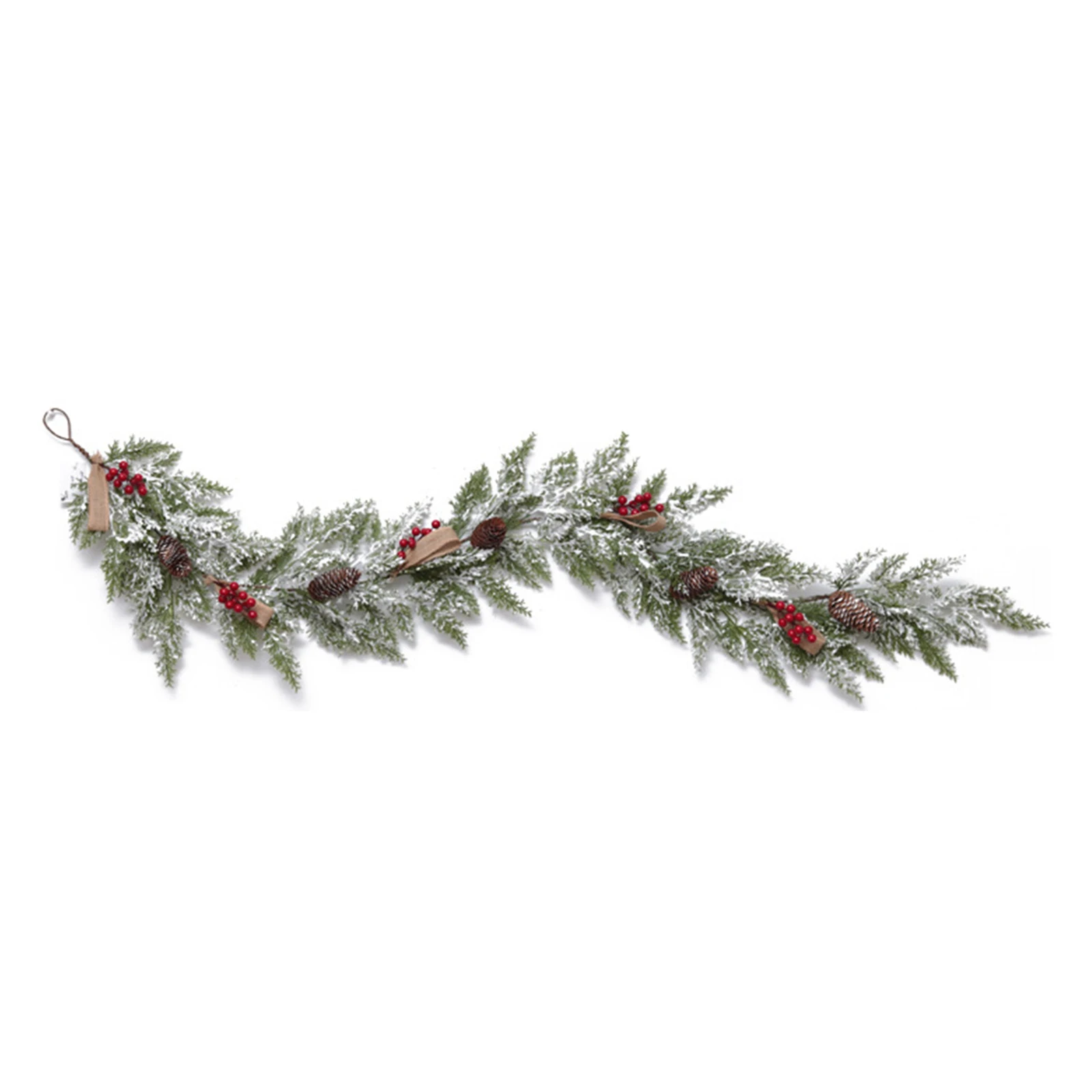 

Christmas Rattan Door Trim Pendant Decoration Package Hotel Window 1.5m PE Snow Spray