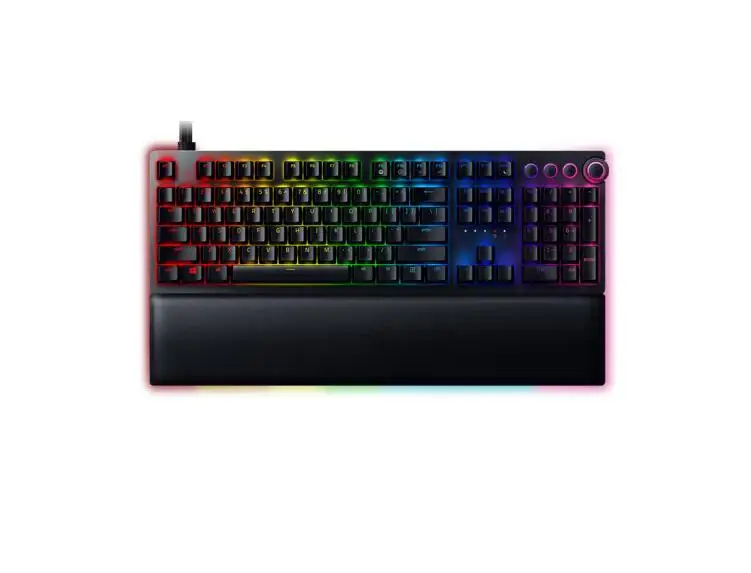 Razer Huntsman V2 104KEY Gaming Keyboard Clicky / Linear Optical Switch Doubleshot PBT Keycaps Sound Dampening Foam