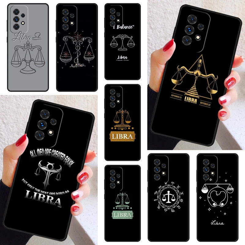 Zodiac Libra Balance Phone Case Cover For Samsung Galaxy A52 A72 A73 A20e A21S A50 A70 A11 A12 A42 A31 A40 A51 A71 A32 A80 A91