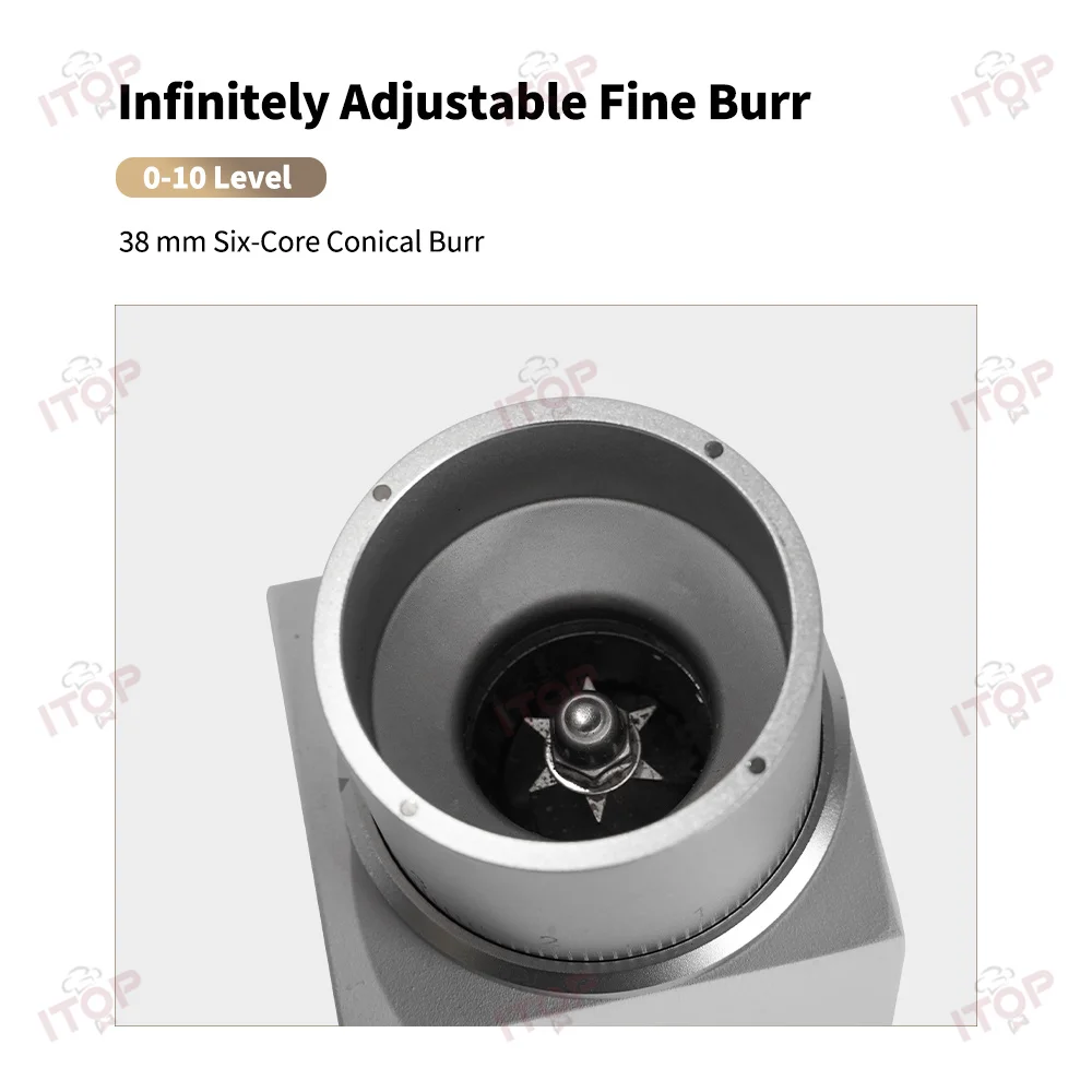ITOP 03 Mini Coffee Grinder 38mm Stainless Steel Burr Rechargeable