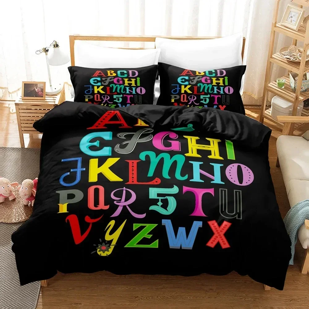 Luxury New 3D Print Alphabet Lore Bedding Set Single Twin Full Queen King Girls Boys Bedroom Duvet Cover Sets Anime Bed Linen