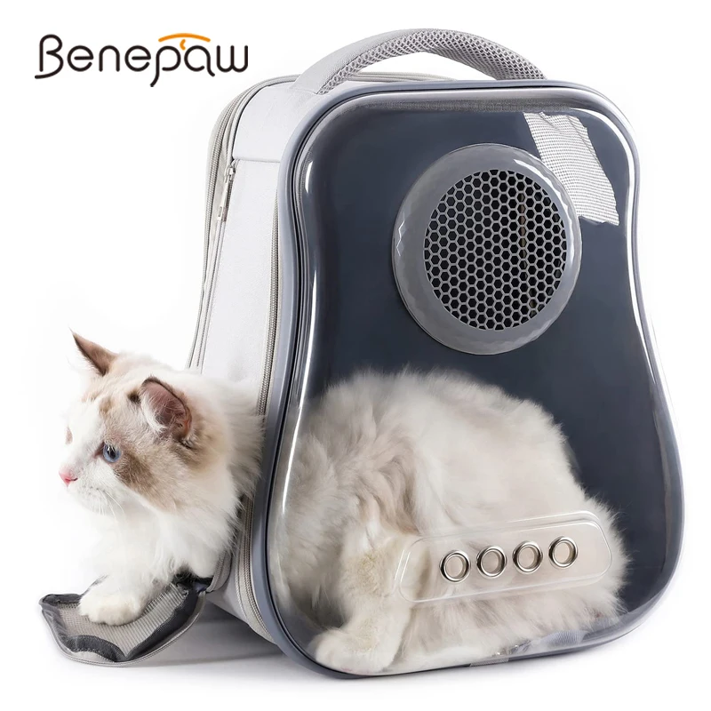 

Benepaw Breathable Dog Backpack Foldable Transparent Bubble Durable Travel Hiking Pet Carrier Cat Small Dog Up To 8kg/18lbs