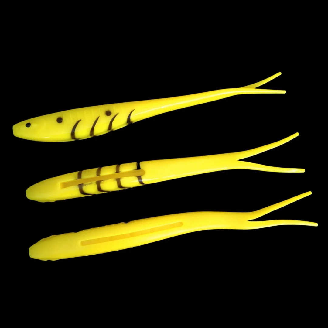 3PCS/PACK TPR Soft Lure 17cm 18g Floating Soft Plastic Worm Bait Y-tail Swimbait for Big Game Fishing Pike Bass
