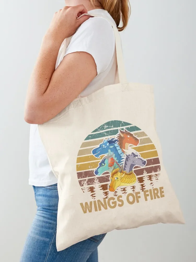 

vintage three image nightwing wings of fire dragon beautiful art Tote Bag free delivery bags Women's bags tote bags men