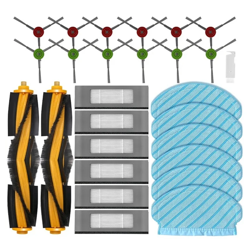 Per Ecovacs Deboot OZMO N7 920 950 T5 T9 Yeedi 2 pezzi di ricambio ibridi spazzola laterale principale filtro Hepa panno per mocio
