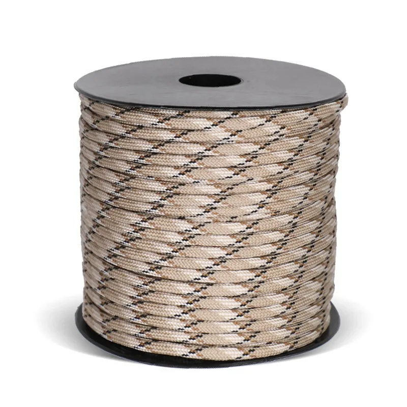 Durchmesser 4MM 9-Adriges Rollenband 50M Seil Geeignet für Zeltverstärkung, Windseil-Verstärkung, Armband DIY Weben, Rucksack-Bi