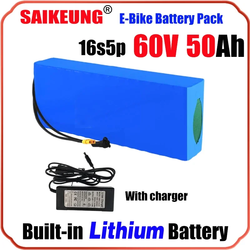 

60V 20Ah 30Ah 40Ah 50Ah Ebike Battery Pack 1000W2000w High Power 72V Electric Bike Motor Electric Scooter Ebike Battery with BMS