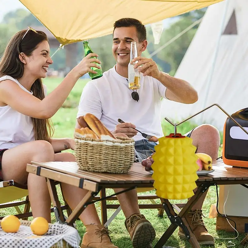 

Lamp Shade Sturdy Silicone Lantern Covers Aesthetic Ambient Pineapple Shape Lampshade For Hiking Men Adventures Travel Outdoor