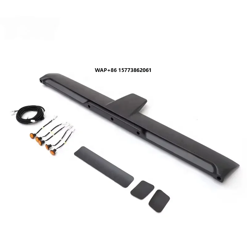 

Car Rear Wing Dry Carbon Fiber 4X4 Rear Roof Spoiler With 5 LEDs for G Class W464 2019+ G63 G500 US Version Auto Only