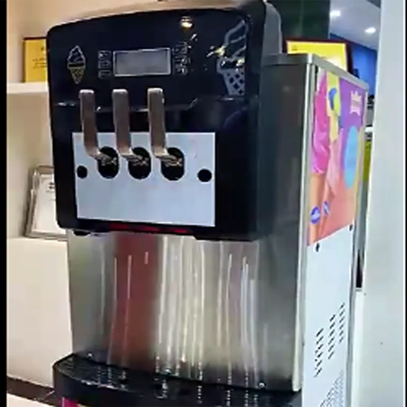Commercial Economical Small Ice Cream Maker 3 Flavors Yogurt Milk Chocolate Corn Syrup Nut Fruit Water Low Noise New