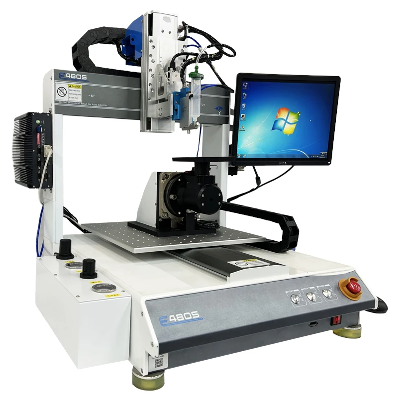 5 axis Servo motor screw desktop high precision solder paste ccd visual cnc automatic glue dispenser dispensing machine robot