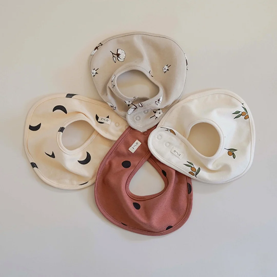 

Детский нагрудник для кормления новорожденных с фруктовым узором, противоскользящее регулируемое детское полотенце со слюной