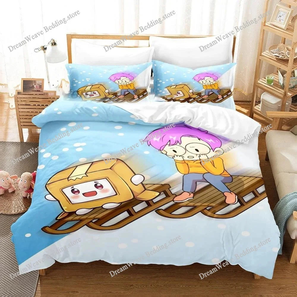 3D Print Cartoon Foxy Boxy Lanky-box Bedding Set Duvet Cover Bed Set Quilt Cover Pillowcase Comforter King Queen Size Boys Adult 6