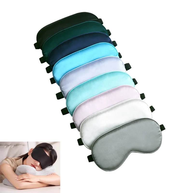 1PC Imitated Silk Sleep Eye Mask Shade Eye Cover Patch Sleeping Eyemask Blindfolds Travel Relax Nap Rest Women Men Eyepatch