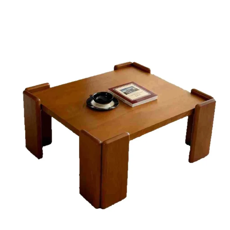 

Solid wood coffee table simple light luxury rectangular living room home tea table