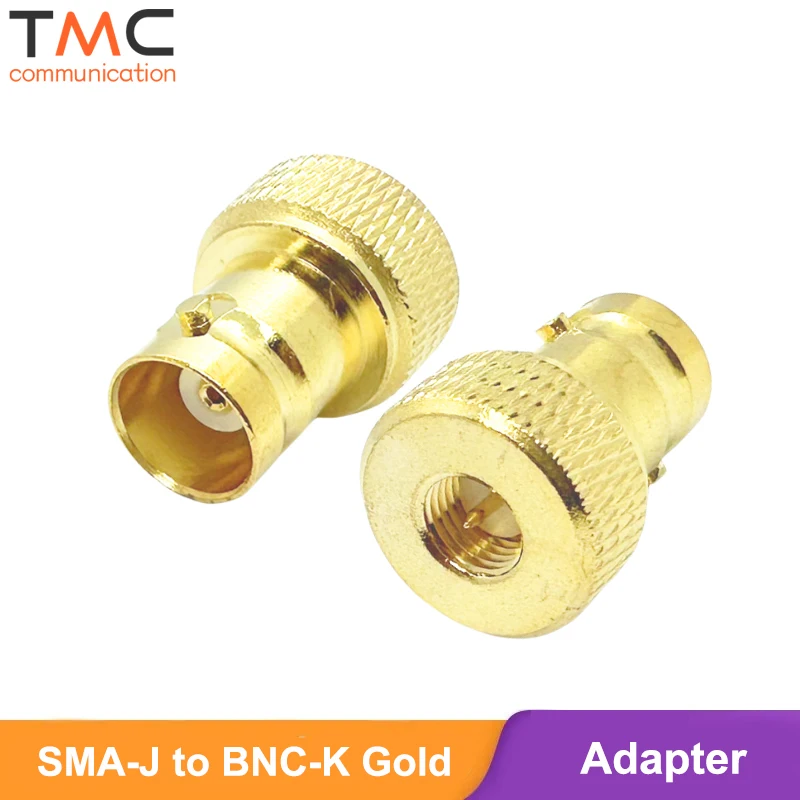 SMA Male to BNC Female Adapter Gold Plated RF Coax Coaxial Connector for Vertex Icom Kenwood Baofeng Radio Antenna
