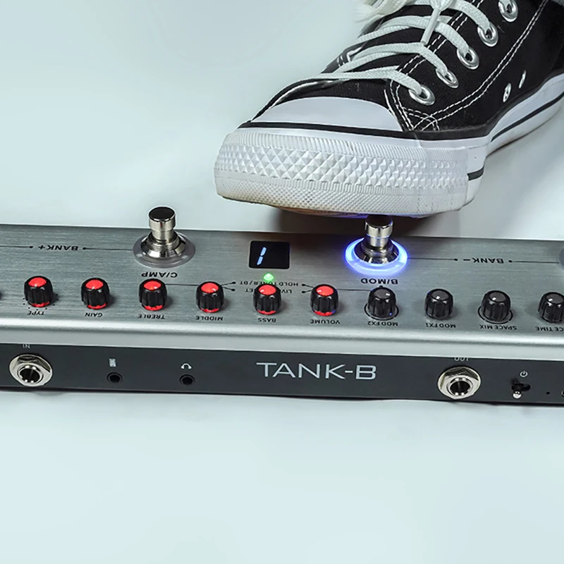 

Multi Bass Guitar Pedal - Digital Bass Guitar Effector with 36 Editable Presets, Chorus, Delay, Reverb, MOD, IR Loading,