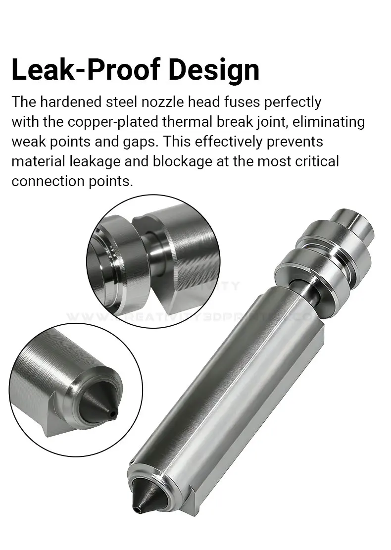 Für Anycubic Kobra X Düsen-Sets mit Silikon-Reinigungsbürste & Abdeckung 0,2-0,8MM Bimetall-Düse für Kobra 4 3D-Drucker-Teile – Detail 6