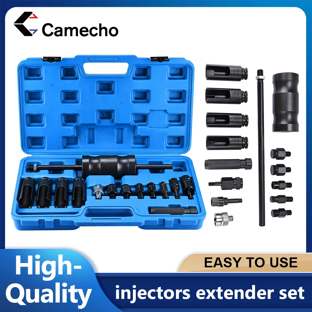 Camecho 14pc extracteur d'injecteur Diesel injecteur de moteur Diesel adaptateur à rampe commune
