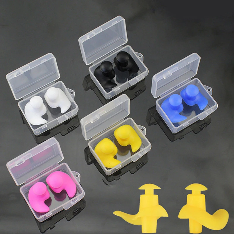 Bouchons d'oreille durables Bergame, bouchons d'oreille portables, silicone souple étanche, accessoires de natation délicats, 1 paire