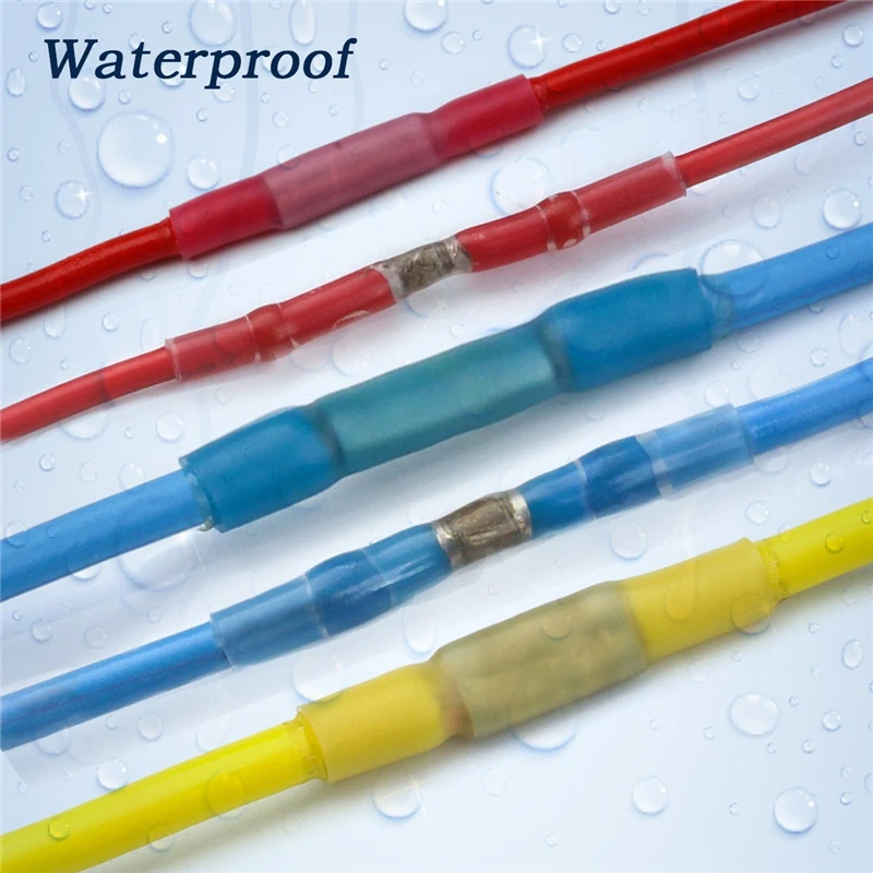 

10/20/30/50 шт. термоусадочные изолированные стыковые соединители, электрические обжимные клеммы, водонепроницаемые AWG 22-18 AWG 16-14 AWG 12-10