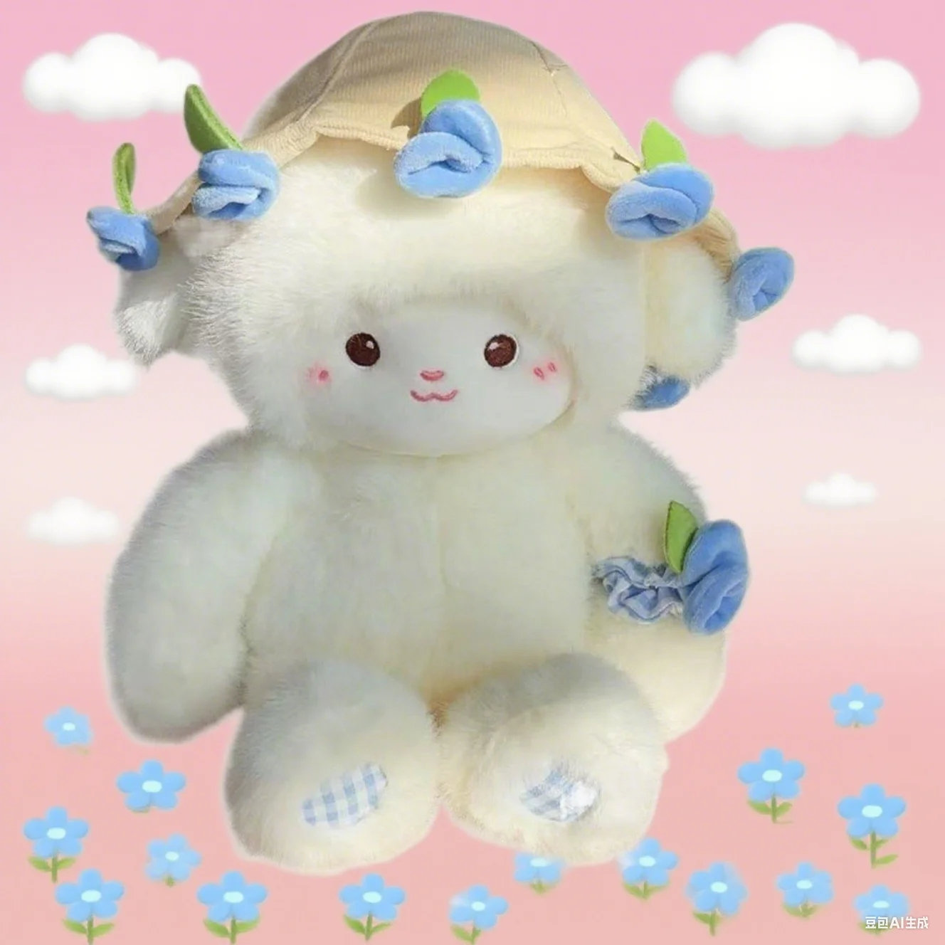 Adorabile malvagio Creativo Morbido peluche bambola Piccolo Anime Bouquet di rose Bambola Animale LambSleep Compagno Giocattolo alla moda Bambola Festival Regalo