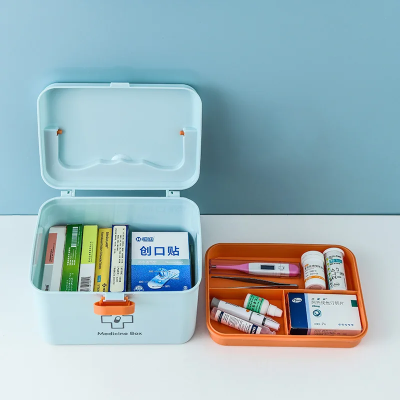 Medicine box Medical box Large-capacity multi-layer medicine box Multi-function large-capacity medicine storage box First aid bo