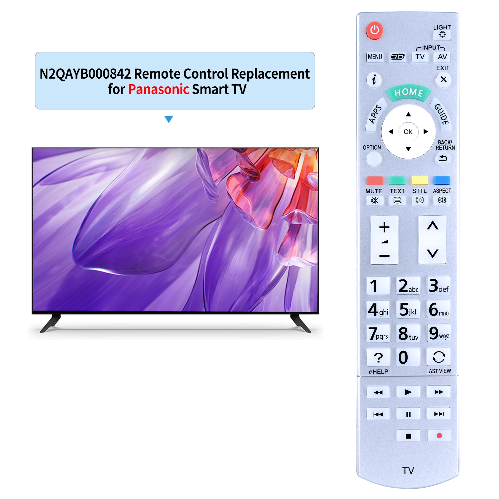 New Remote Control N2QAYB000842 For Panasonic THL47WT60A THL50DT60A Smart TV