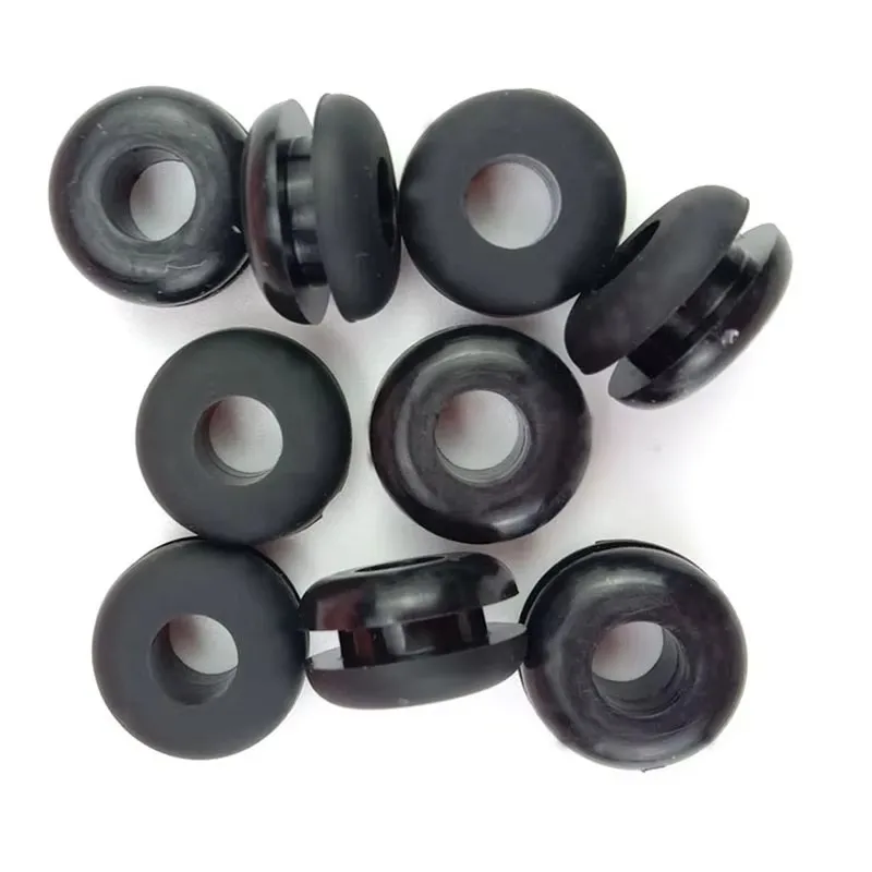 HY-1101 Silicone Rubber Wire Grommet Gasket Clamp Electric Box Inlet Outlet Seal Ring Dust Silicone Plug 8.8mm Cable Protector