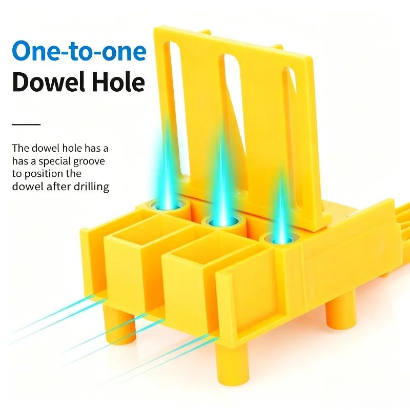 Handheld Straight Hole Drilling Positioner 6/8/10mm Woodworking Jig Punch Locator Tool for Furniture Woodworking Projects
