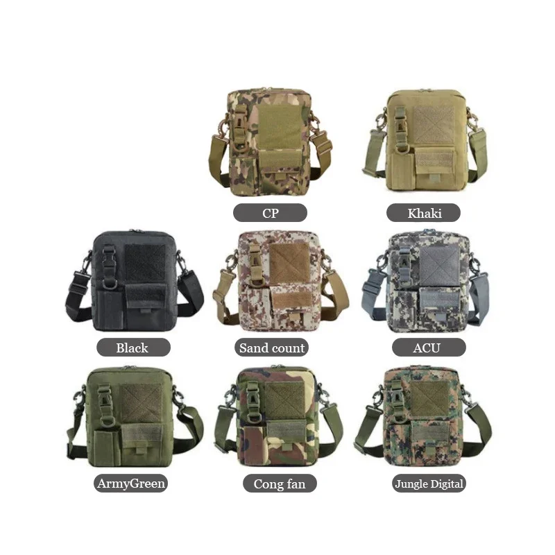 Bolso de hombro para hombre, bolsa planificada para exteriores, mensajero estratégico, impermeable, senderismo, pesca, viaje, Camuflaje, individual