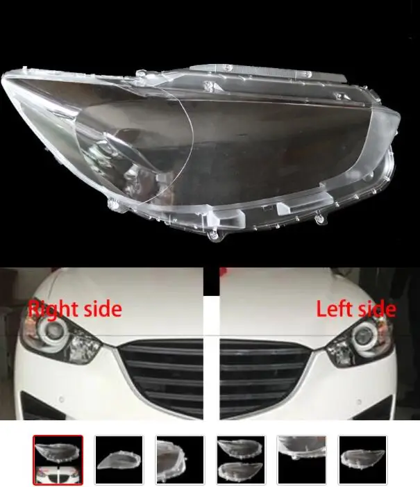 

For Mazda CX5 CX-5 2013-2016 Front headlights headlights glass lamp shade shell lamp cover transparent masks Protective cover F