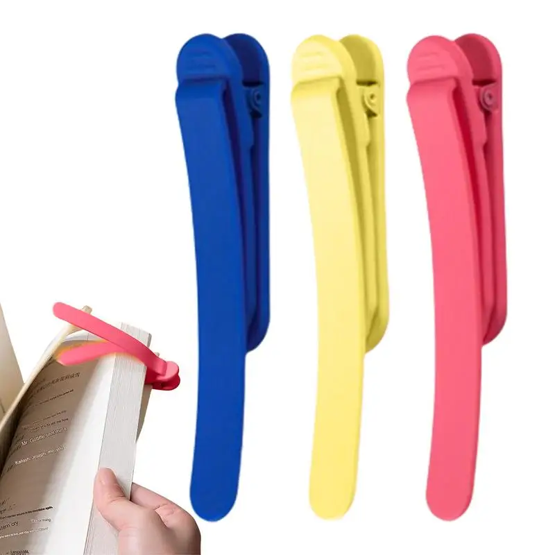 Automatic Bookmark Clip 3X Silicone Book Marks For Reading Men Female Book Reading Smart Bookmarks Stays In Place And Follows