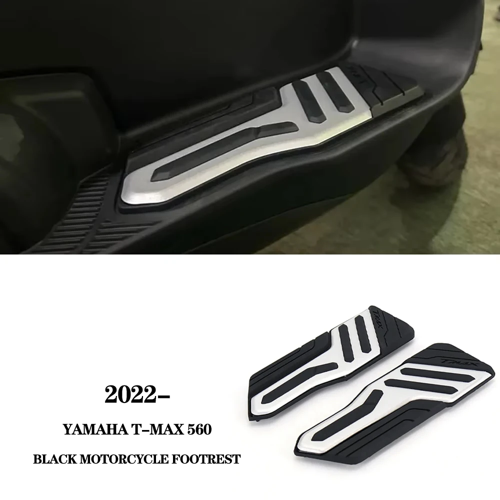 

Pair Motorcycle Black Pedals Foot Pegs Footrests Footboard For Yamaha T-MAX 560 T-MAX560 TMAX 560 TMAX560 2022 2023 2024 2025