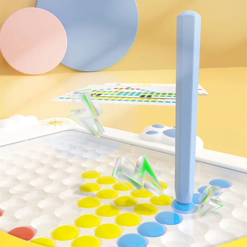 子供用磁気お絵かきボードおもちゃ漫画ウサギマグネットビーズお絵かきタブレット赤ちゃんモンテッソーリ早期教育玩具