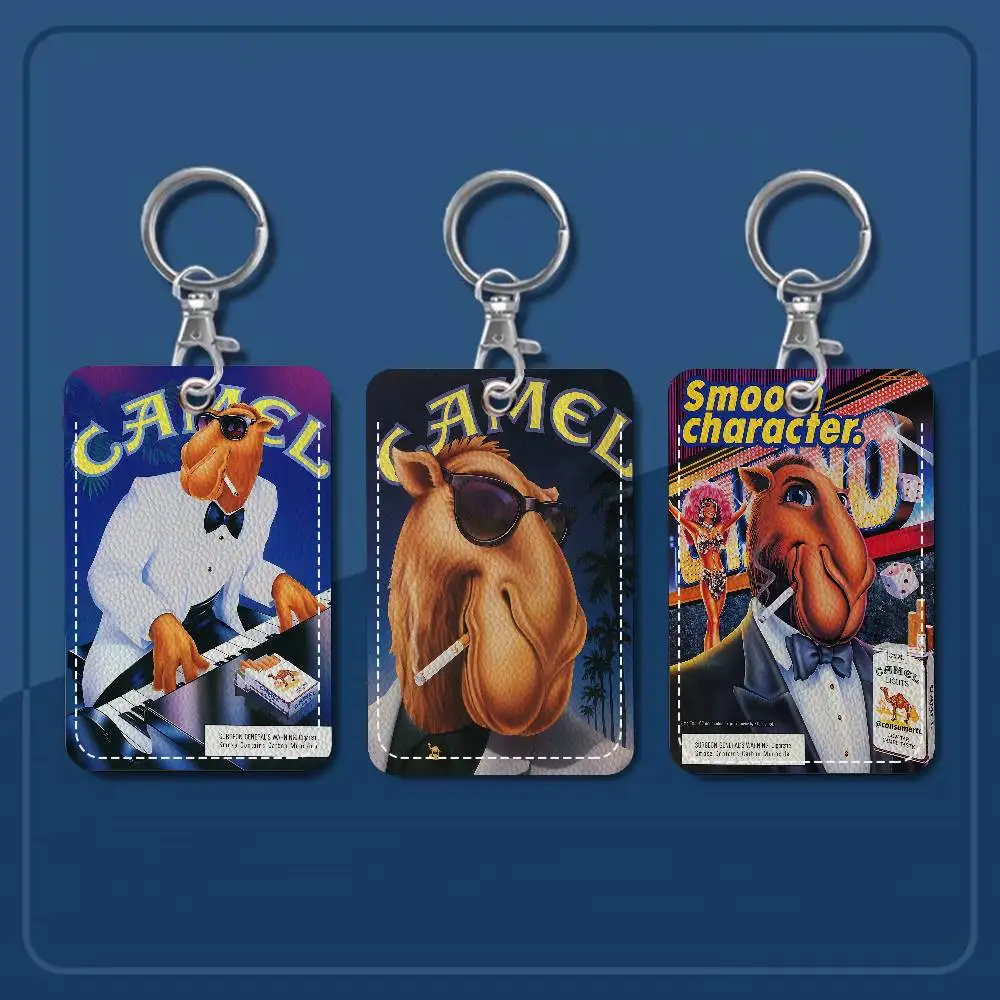 Cool C-Camel Bank Card,Subway, Bus Card Holder Keychain Key Ring Door Access Tags ID Card Case Keychain Access