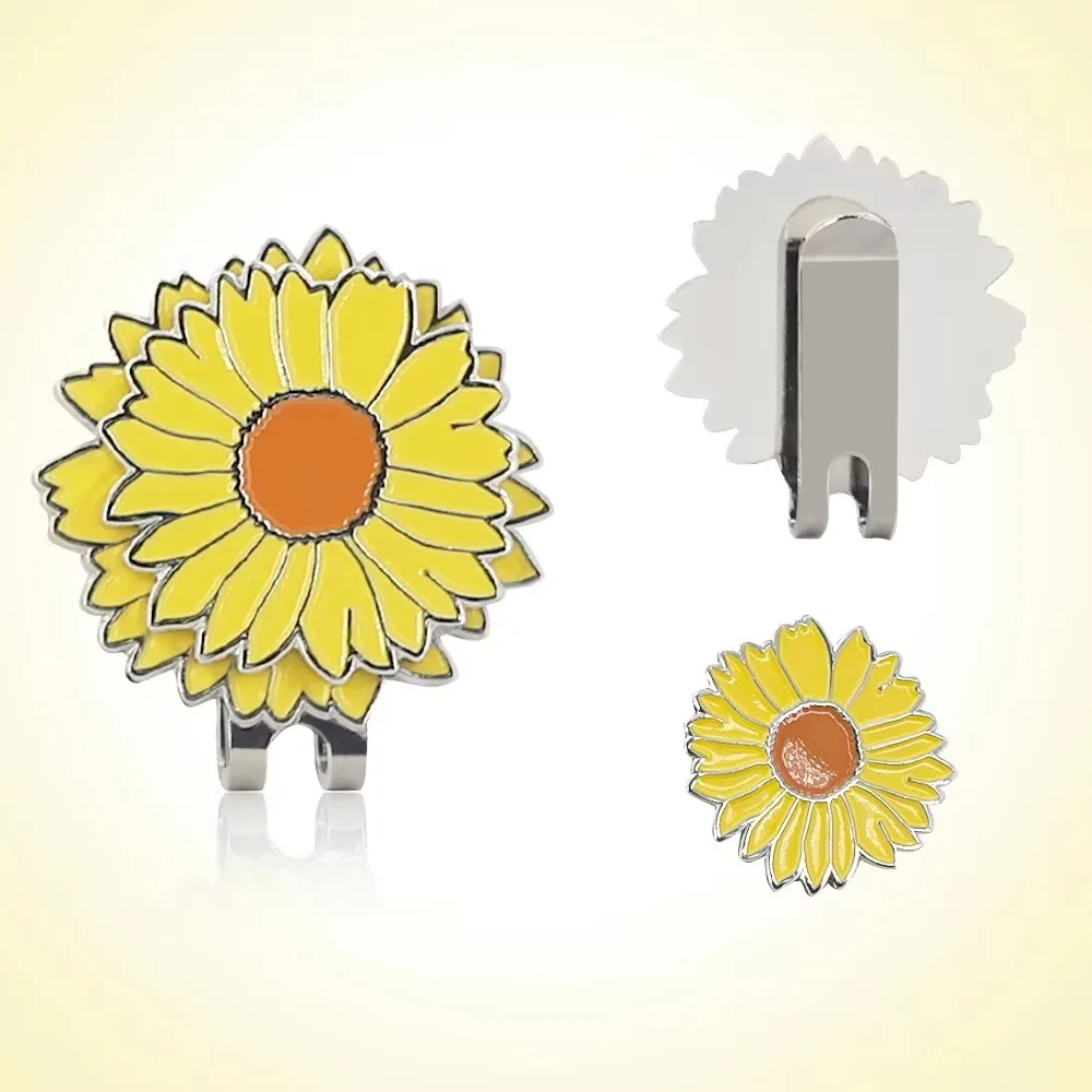 

Магнитный зажим для кепки для гольфа, прочный металлический знак для мяча для гольфа, декоративный маркер для шляпы для гольфа в форме цветка для женщин и девочек